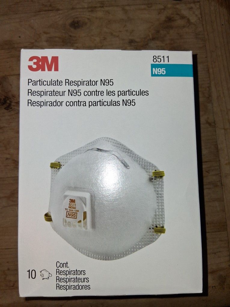 3M PARTICULATE RESPIRATOR N95 8511 10 COUNT