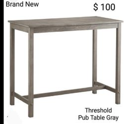 Brand New Pub Table Gray Threshold 
