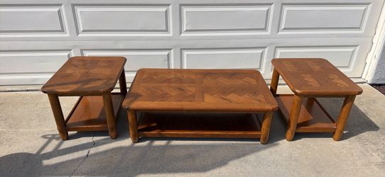 Solid oak coffee table