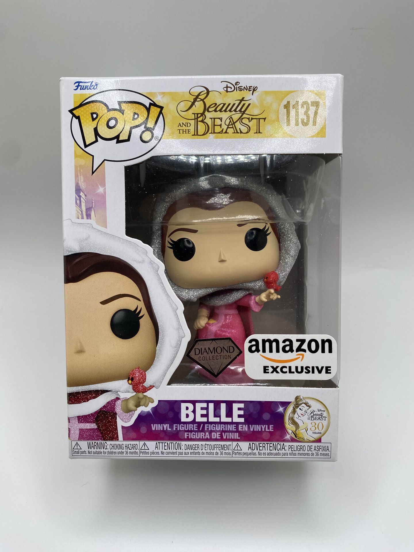 (NEW) Funko POP! Disney: Beauty and The Beast #1137 Winter Belle, Diamond Glitter Exclusive Perfect Gift for any Beauty and the Beast Fan or Collector