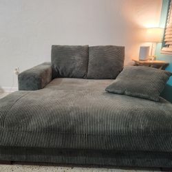 2 person beautiful soft corduroy chaise lounge