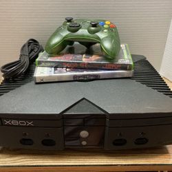 Original XBOX Console Controller And Games Works Great