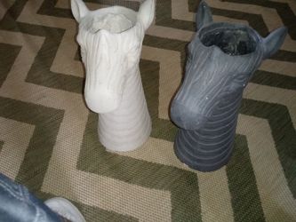 Zebra flower pot head