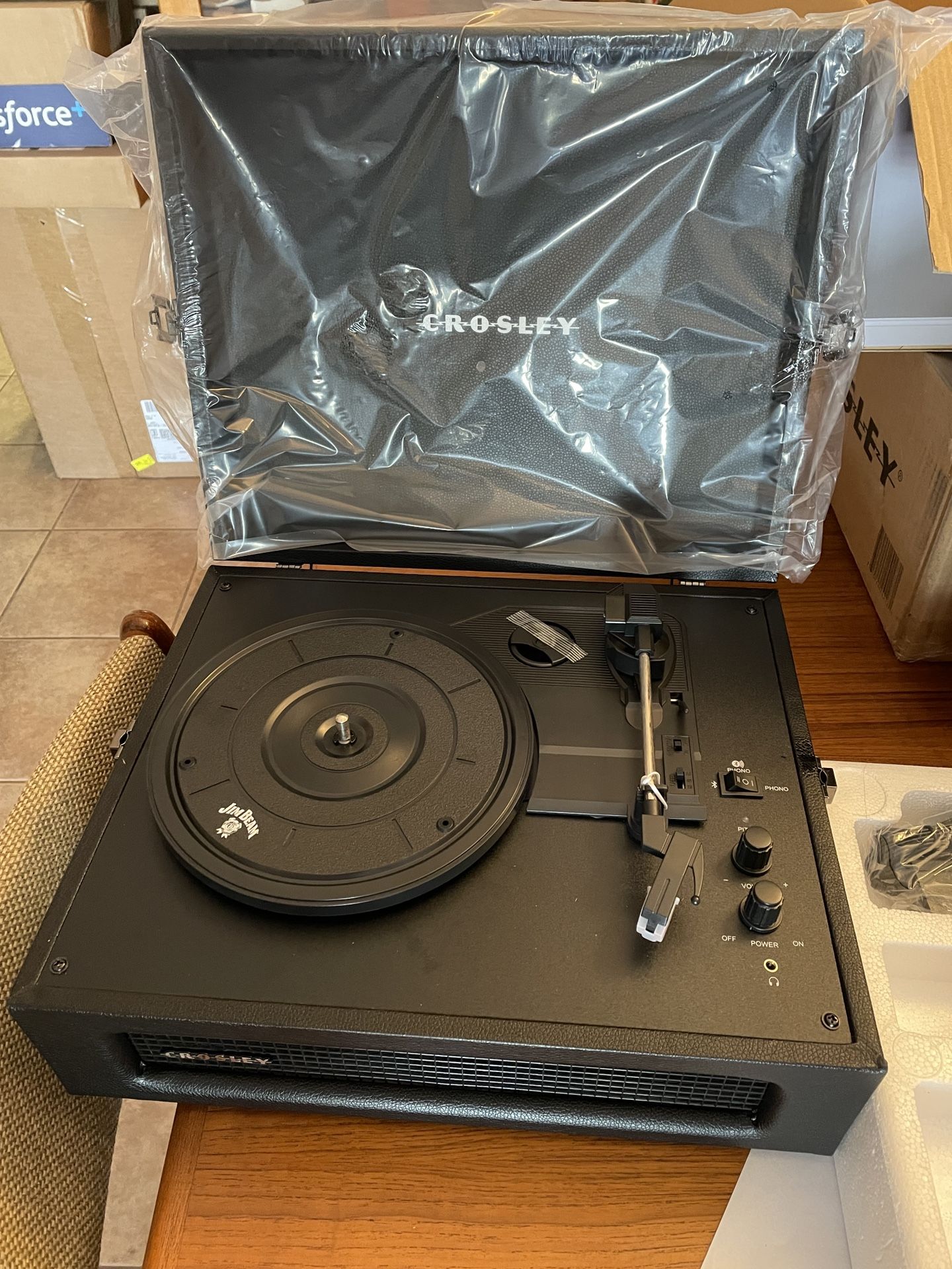 SALE PENDING Crosley CR8017BBK VOYAGER Vintage Portable Turntable