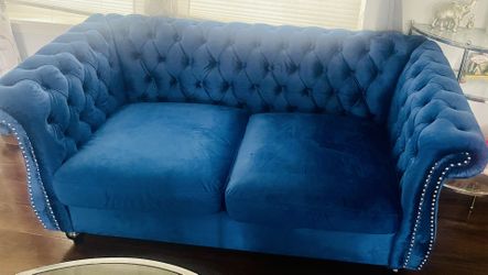 Loveseat’s In Royal blue Color For Immediate Sale
