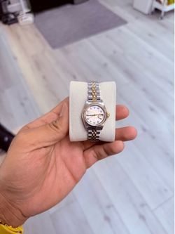 2002 Rolex Ladies Datejust 79173 Black MOP Diamond Dial Steel 18k Gold Box Paper