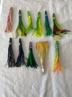 11 squid jigs, tuna deep sea fishing