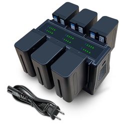 4&6 Pack NP-F970 Batteries 8900mAh and 4/6-Channel Charger Compatible with NP F970 - K201