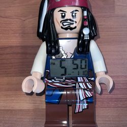 Lego Figure Clock Pirates of the Caribbean Jack Sparrow 