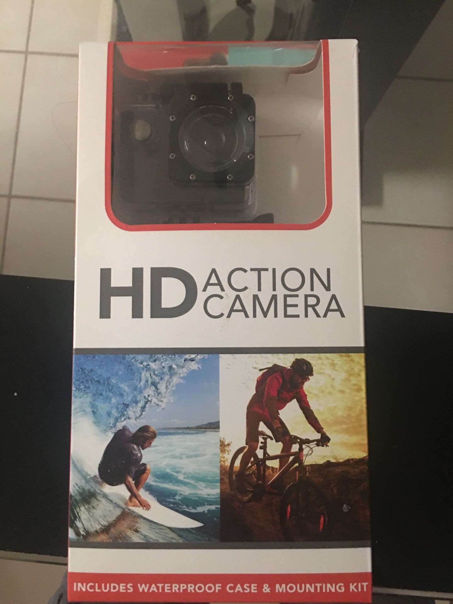 HD Action Camera with Waterproof case and Mounting Kit