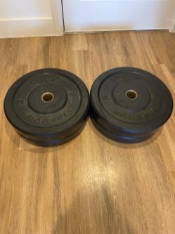 CAP Barbell 45 lb Rubber Bumper Plates – 2 Pairs Available (90 lbs per Pair)