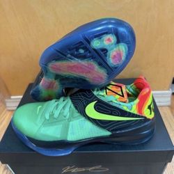 Nike KD 4 Weatherman Size 8.5 Mens Green FN6247-300 Brand New