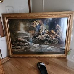 Craig Bones "Watchful Eye " Print In Vintage Frame