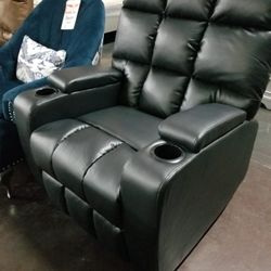 Two tone gray/black microsuede reclining sofa and love seat