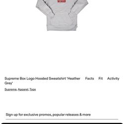 Gray Supreme Box Logo