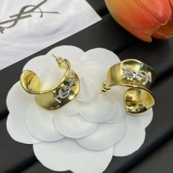 Yves Saint Laurent Vintage Metal Earrings