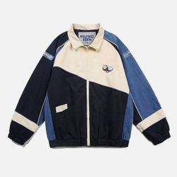 AELFRIC EDEN COLORBLOCK DETACHABLE MEDALLION JACKET