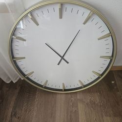 Large Gold Wall Clock 29" x29"