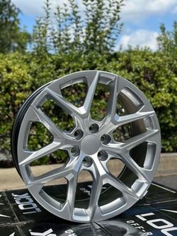 Wheels 22” new 6 lug GMC Sierra Yukon Chevrolet Silverado Tahoe 1500 6x139.7 silver OE style
