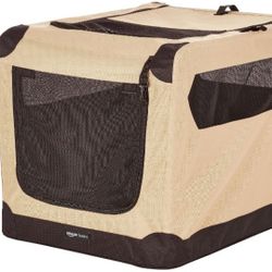 Basics 2-Door Collapsible Soft-
Sided Folding Soft Dog Travel Crate..