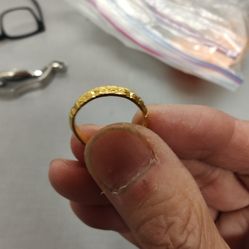 24k 999 Taiwan solid yellow gold ring