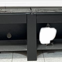 TV Stand w/ Glass Shelves