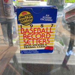 Baseball cards Record Setters With Stickers