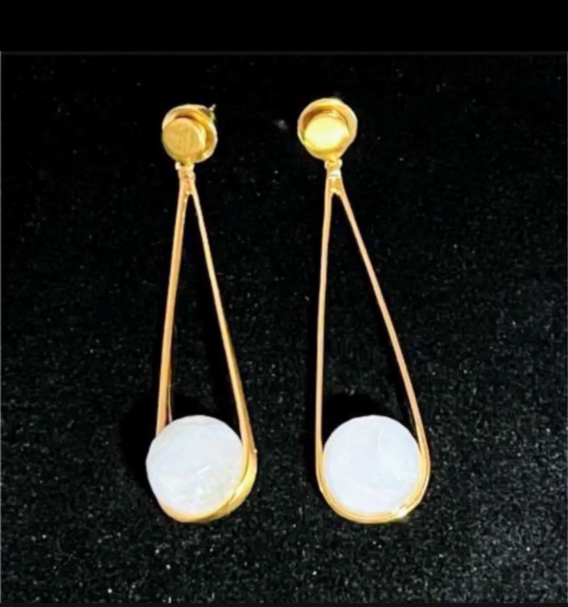 Dean Davidson Ipanema Earrings in Moonstone brass/22k Gold plated