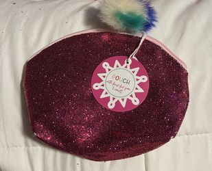POUCH with Faux Pom
