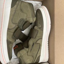 Air Jordan 1 Retro High Double Strap Olive Canvas 