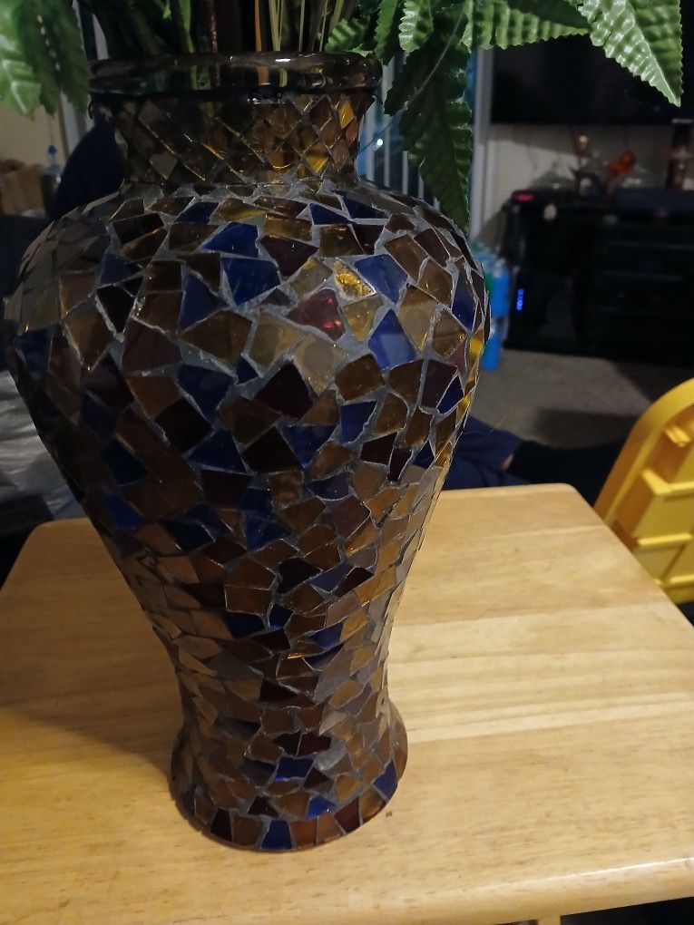 Decorated Mosaic Vase With Or Without Decoration