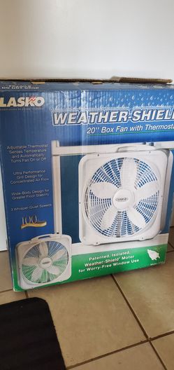 Lasco 20" Box Fan With Thermostat- 3 Speeds