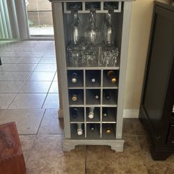 Grey Wine Rack 