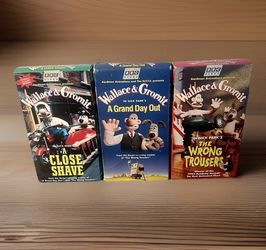Wallace and Gromit VHS [Lot of 3] Grand Day Out/Close Shave/Wrong Trousers VTG