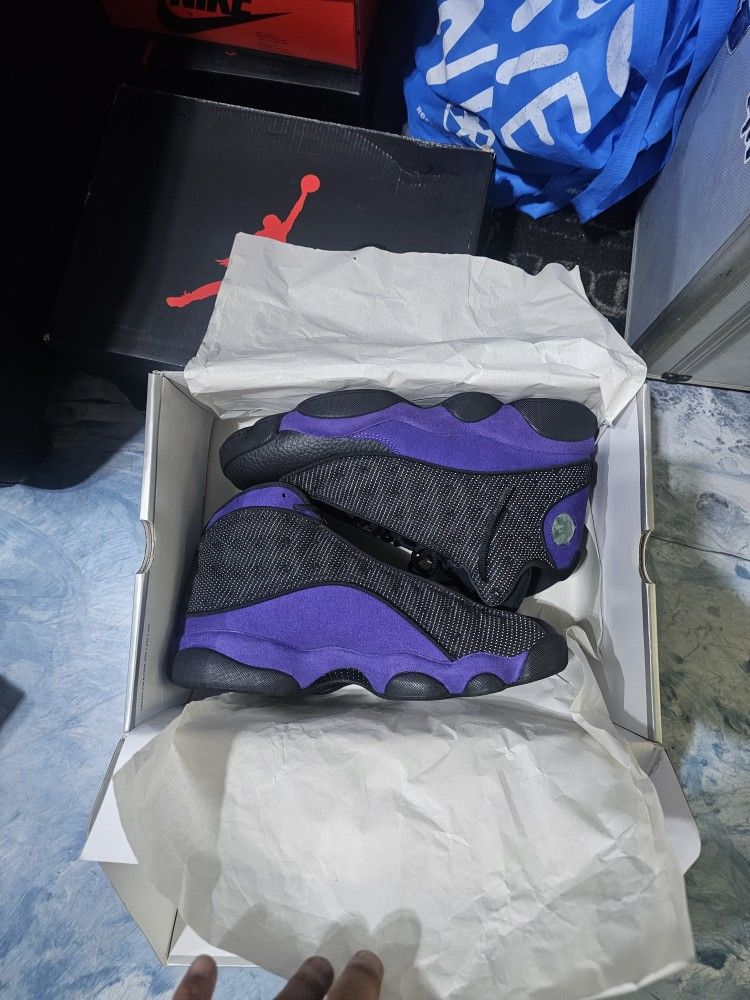 Black And Purple 13s Air JORDAN NIKE Size 9