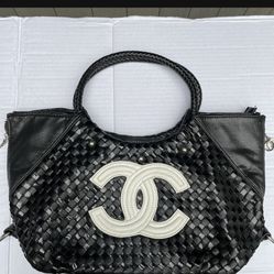 Chanel Purse Black Leather Bag Vintage  