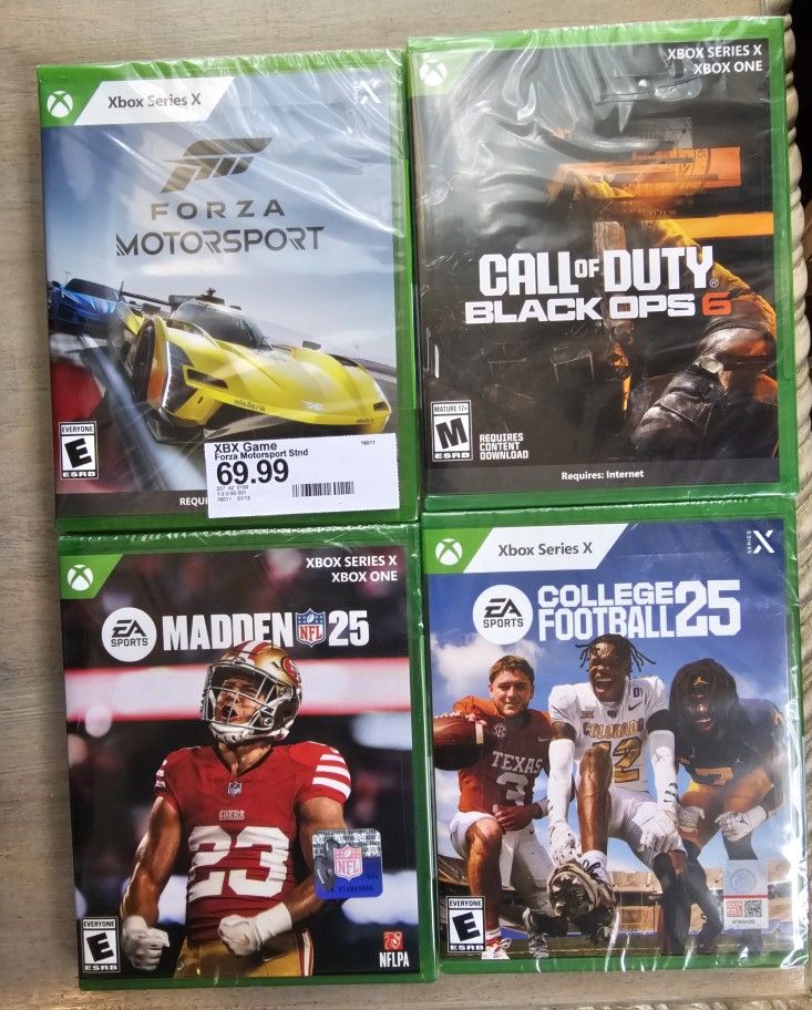 Xbox Series X Game Bundle *NEW* Forza NCAA COD NFL