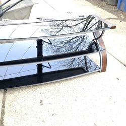 TV Table, Glass Coffee Table, 3 Teir Glass Shelf