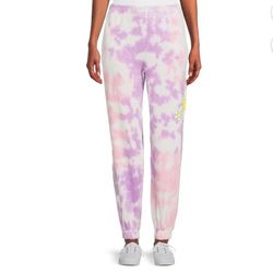 Pink Purple No Boundaries Joggers With Flower