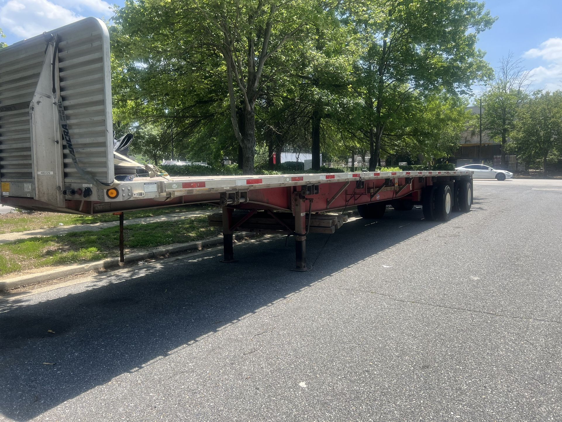 48' spread axle flatbed trailer