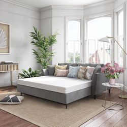 Vibe Gel Memory Foam Sofa Bed Mattress| Replacement Mattress for Queen Size Sleeper Sofa and Couch Beds, White