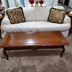 Wooden Coffee Table With 2 Matching 