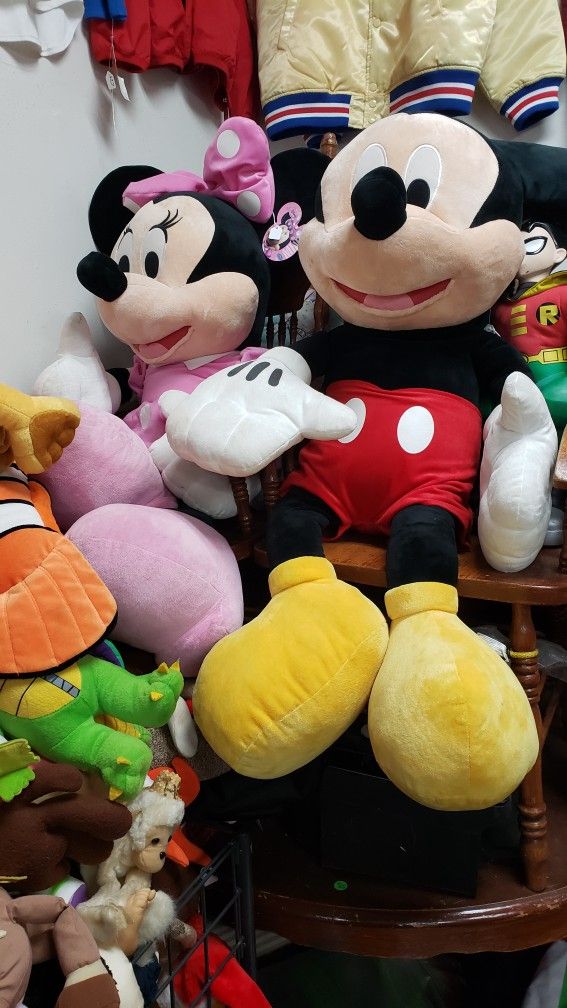 Giant Mickey Minnie Plushes Both $60