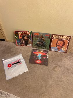 4x Vinyls - Boston, Marty Robbin’s, Kenny Loggins, John Denver