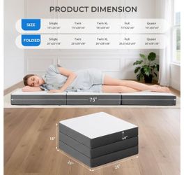 6 inch memory foam mattress brand new