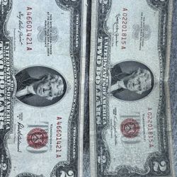 Great Condition Red Seal $2 Bill