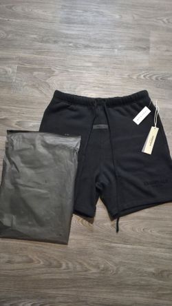 Fear of God Essentials Fleece Sweatshorts - Black - Size Medium