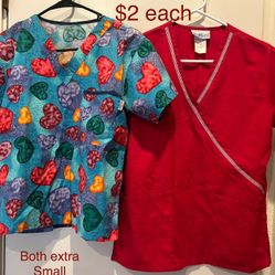 Extra Small  Scrub Tops $7 Total