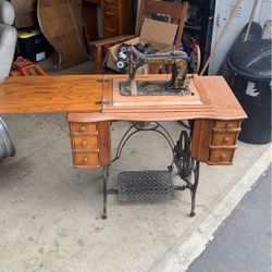 Antique Damascus Sewing Machine Table 