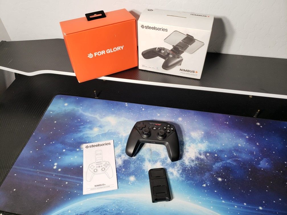 New SteelSeries Nimbus+ Bluetooth Mobile Gaming Controller W/ iPhone Mount, 50+ Hour Battery Life, Apple Licensed, Made for iOS, iPadOS, tvOS